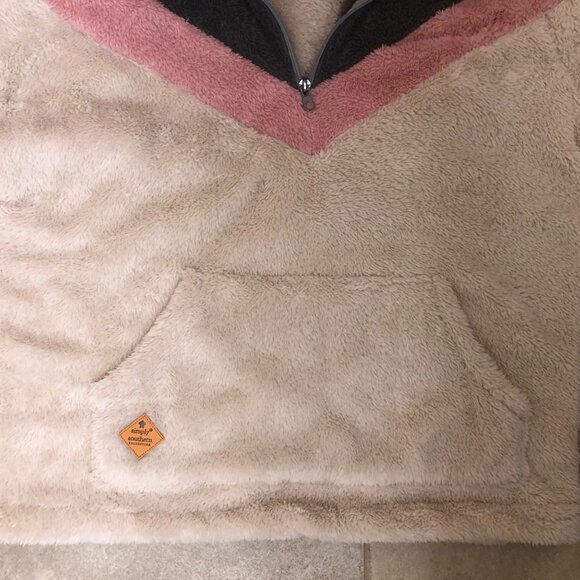 Simply Southern Womens Sz M Fleece 1/4 Zip Kangaroo Pocket Comfy School Outdoor - Picture 6 of 10